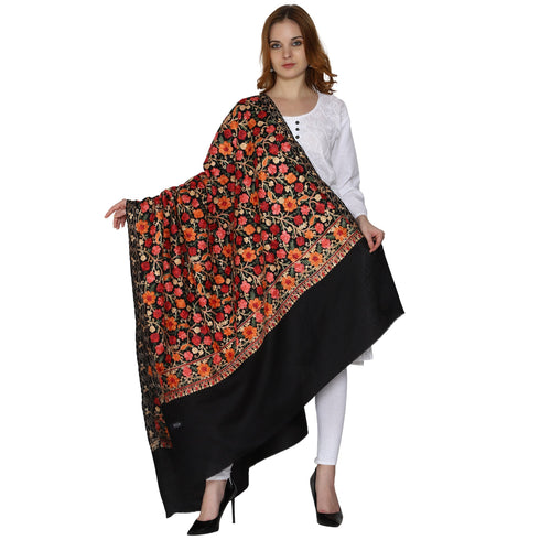 Women's Aari Embroidery Wool Shawl